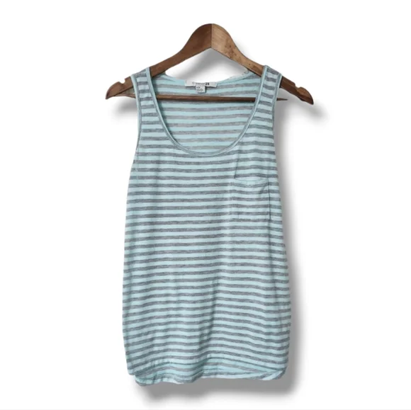 Forever 21 Striped Slipover Tank Top w/ Chest Pocket | Medium - Picture 1 of 6